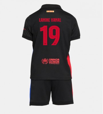 Barcelona Lamine Yamal #19 Segunda Equipación Niños 2024-25 Manga Corta (+ Pantalones cortos)